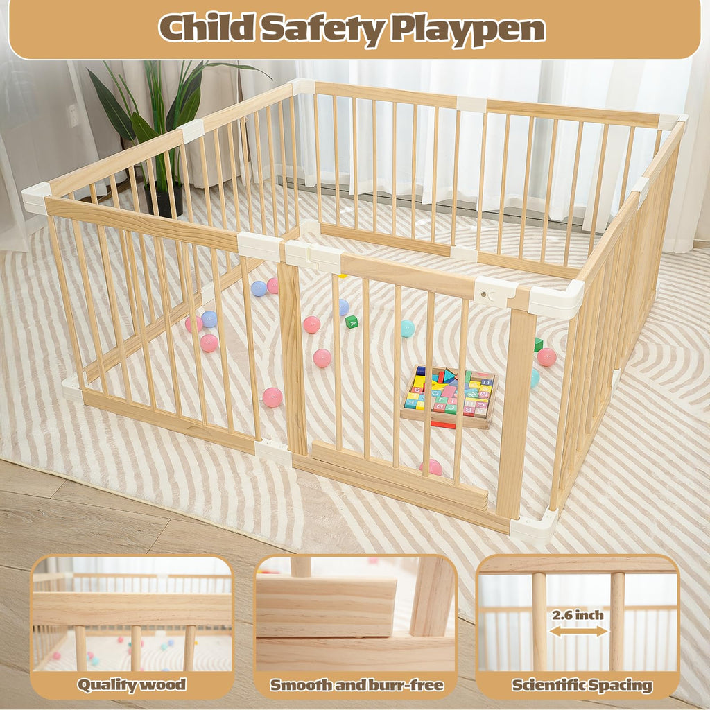 Wooden Baby Playpen 53"x53" B58614
