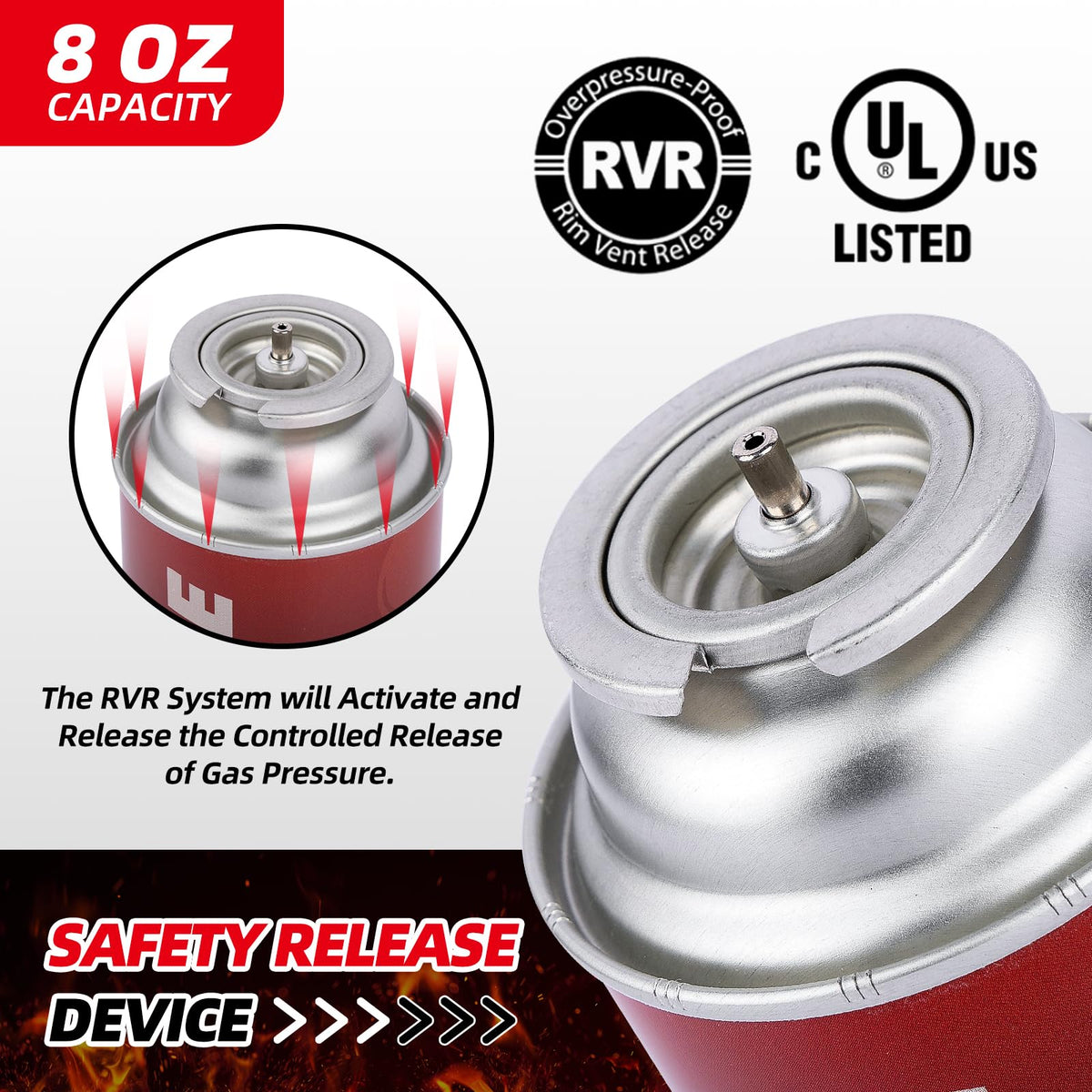 8oz Butane Fuel Canisters 4 Pack S68274