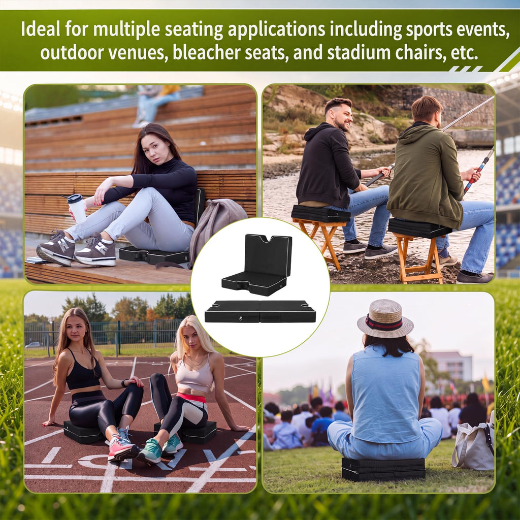 3 Pcs Portable Bleacher Chair Cushions with Handle K88913