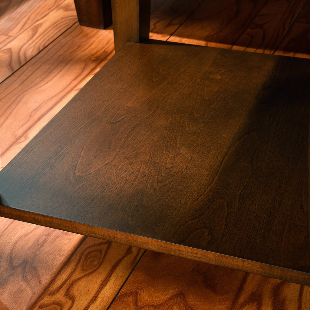 Wooden 2-Tier End Table with Shelf K8272