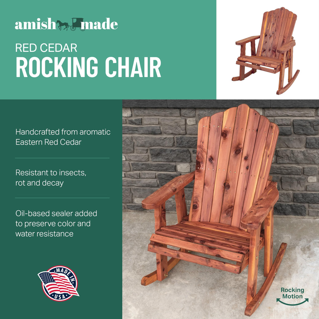 Cedar Adirondack Rocking Chair N575