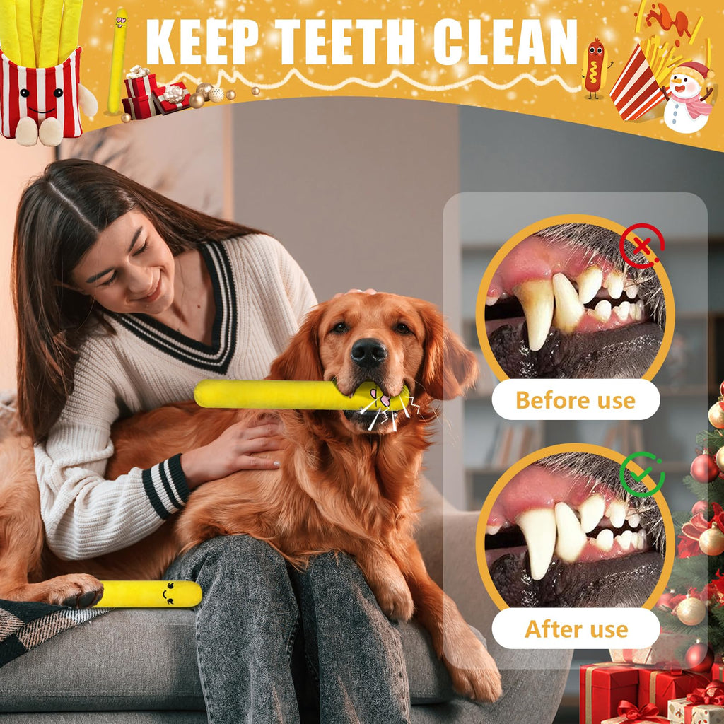 5 Pack Plush Dog Chew Toys M619