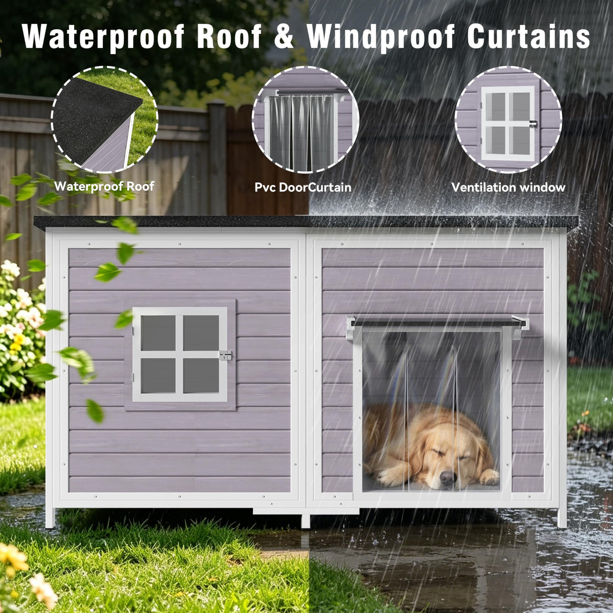 59" Insulated Extra Large Dog House Q929
