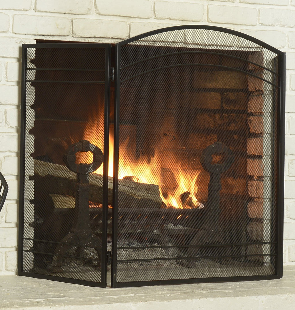 Black Fireplace Screen Q36061