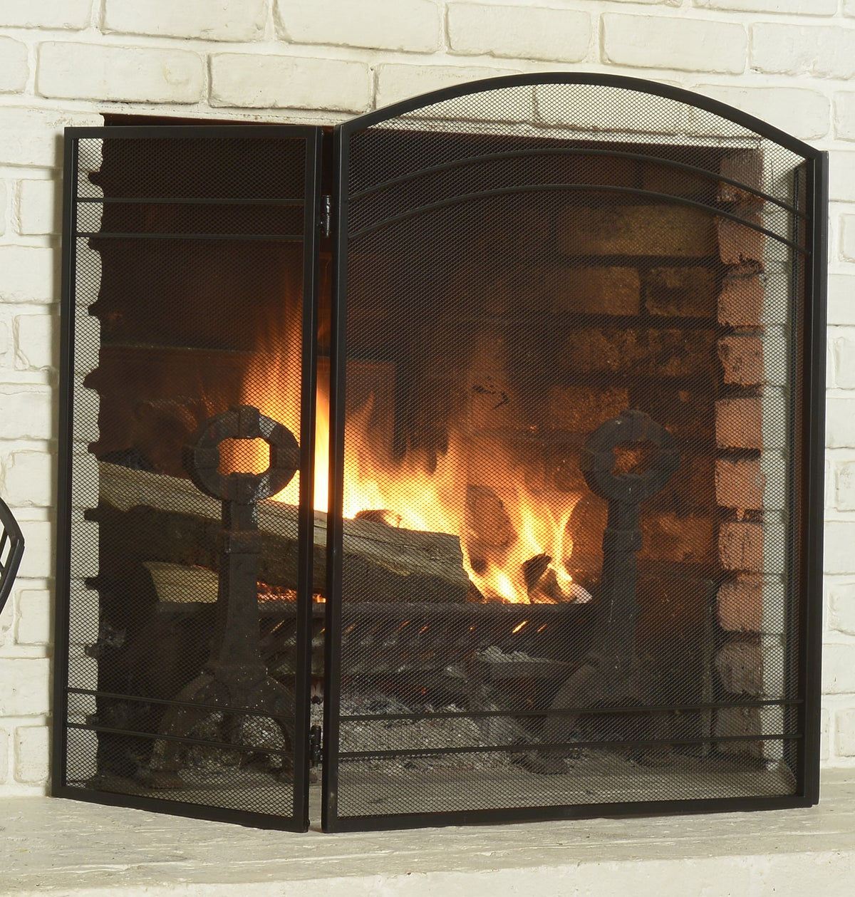 Black Fireplace Screen Q36061