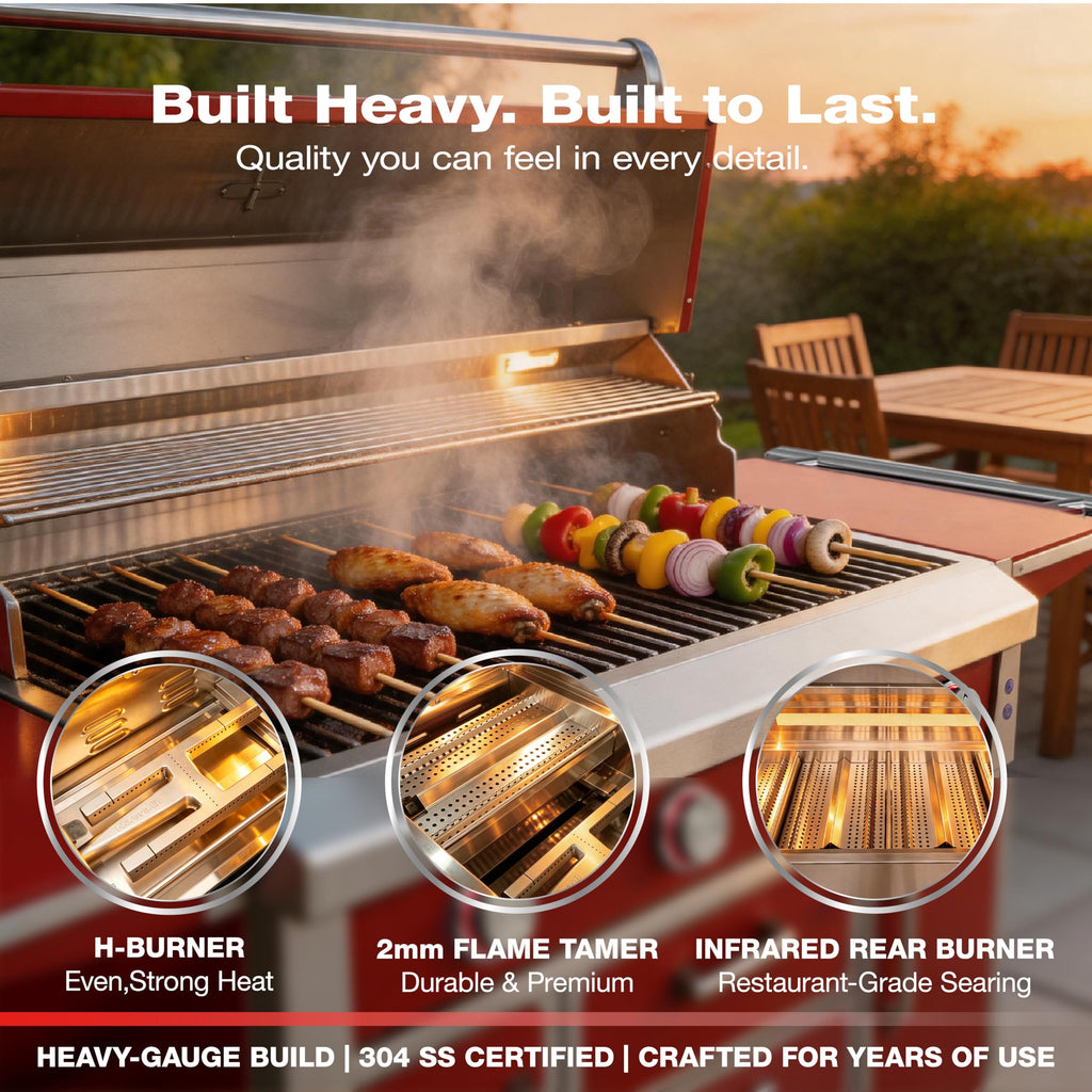 49" 99,000 BTU 4 Burner Stainless Steel Propane Grill S47901