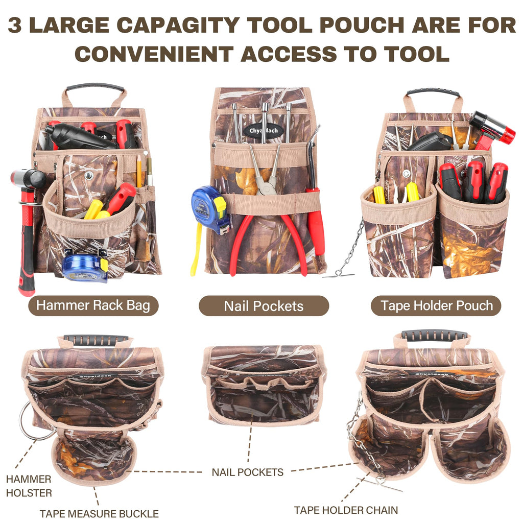 7-Piece Tool Belt Rig with 16 Pockets and Dual Hammer Loops Z9625