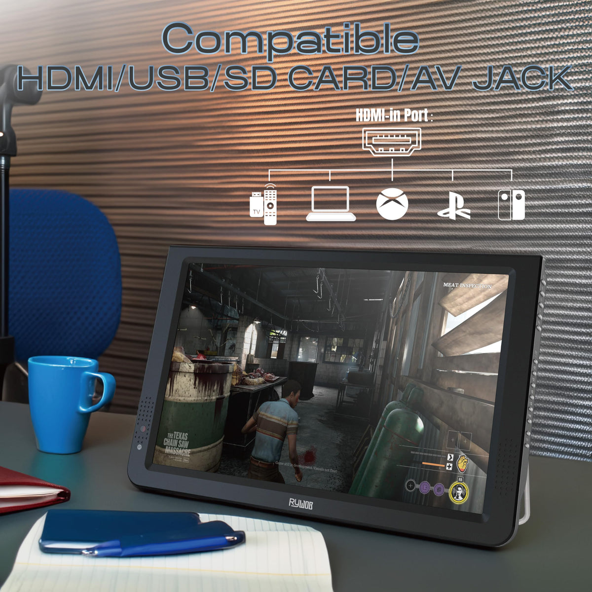 Portable Battery Powered Digital TV with Stand V783